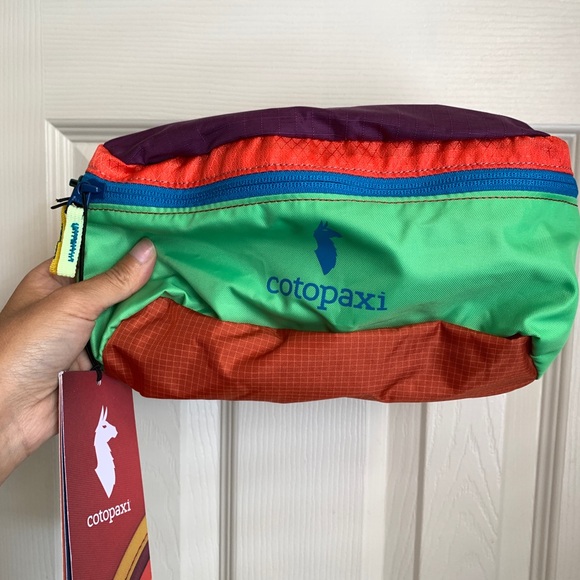 Cotopaxi Colorful Belt Bag with Purple, Green, and Orange - Picture 1 of 6